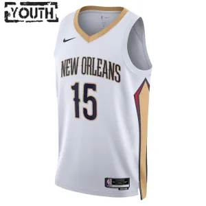 Nike Dječji Dres New Orleans Pelicans Jose Alvarado 15 Association Edition Swingman Bijela