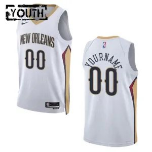 Nike Dječji Dres New Orleans Pelicans Personalizacija Association Edition Swingman Bijela