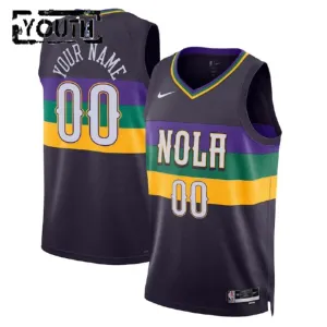 Nike Dječji Dres New Orleans Pelicans Personalizacija City Edition 2022/23 Swingman Crna