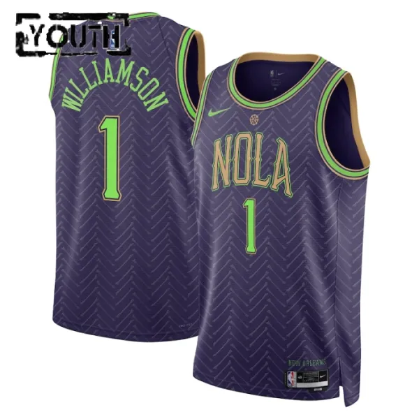 Nike Dječji Dres New Orleans Pelicans Zion Williamson City Edition 2024/25 Swingman Ljubičasta Nike Dječji Dres New Orleans Pelicans Zion Williamson City Edition 2024/25 Swingman Ljubičasta