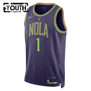 Nike Dječji Dres New Orleans Pelicans Zion Williamson City Edition 2024/25 Swingman Ljubičasta