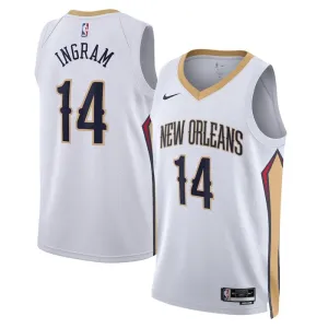 Nike Muški Dres New Orleans Pelicans Brandon Ingram 14 Association Edition Swingman Bijela