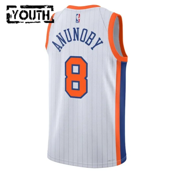Nike Dječji Dres New York Knicks Og Anunoby City Edition 2024/25 Swingman Bijela