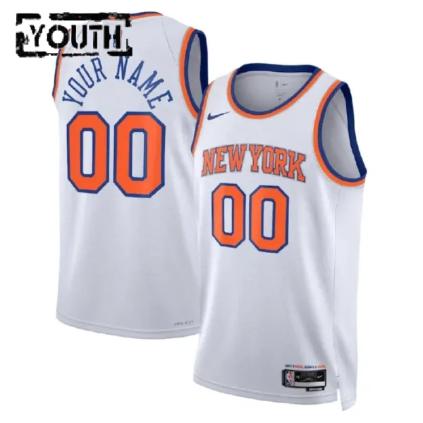 Nike Dječji Dres New York Knicks Personalizacija Association Edition Swingman Bijela Nike Dječji Dres New York Knicks Personalizacija Association Edition Swingman Bijela