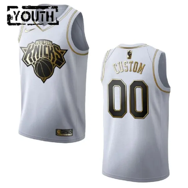 Nike Dječji Dres New York Knicks Personalizacija Golden Edition Swingman Bijela Nike Dječji Dres New York Knicks Personalizacija Golden Edition Swingman Bijela