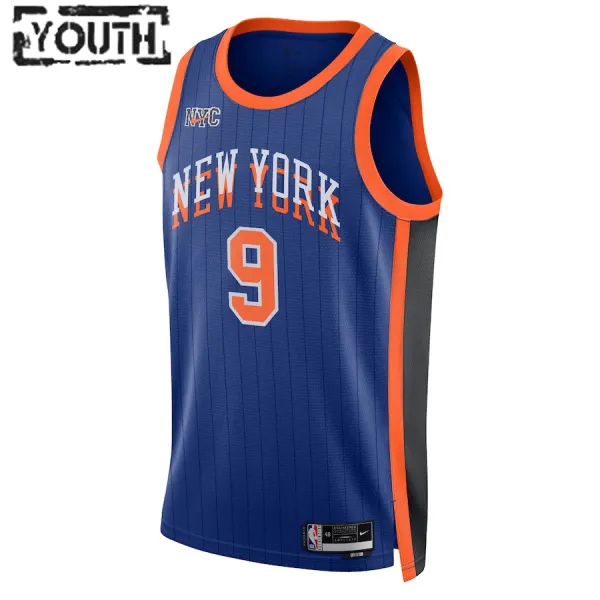 Nike Dječji Dres New York Knicks RJ Barrett City Edition 2023/24 Swingman Plava