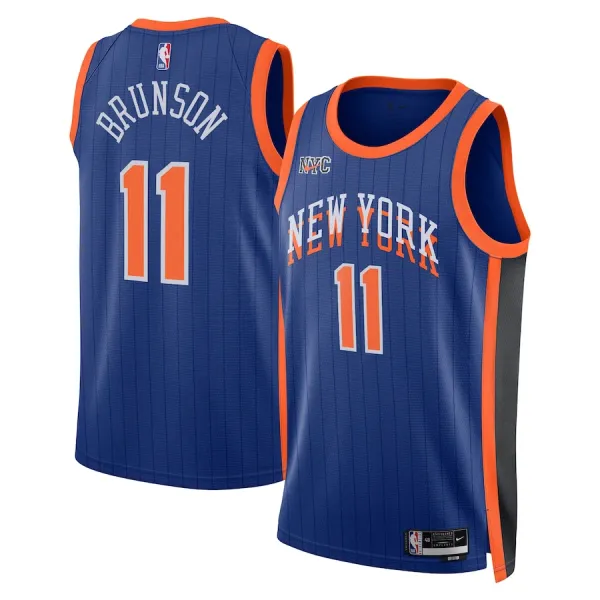 Nike Muški Dres New York Knicks Jalen Brunson City Edition 2023/24 Swingman Plava Nike Muški Dres New York Knicks Jalen Brunson City Edition 2023/24 Swingman Plava