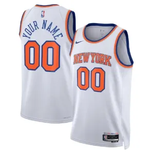 Nike Muški Dres New York Knicks Personalizacija Association Edition Swingman Bijela