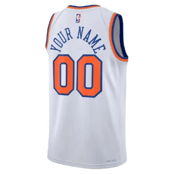 Nike Muški Dres New York Knicks Personalizacija Association Edition Swingman Bijela
