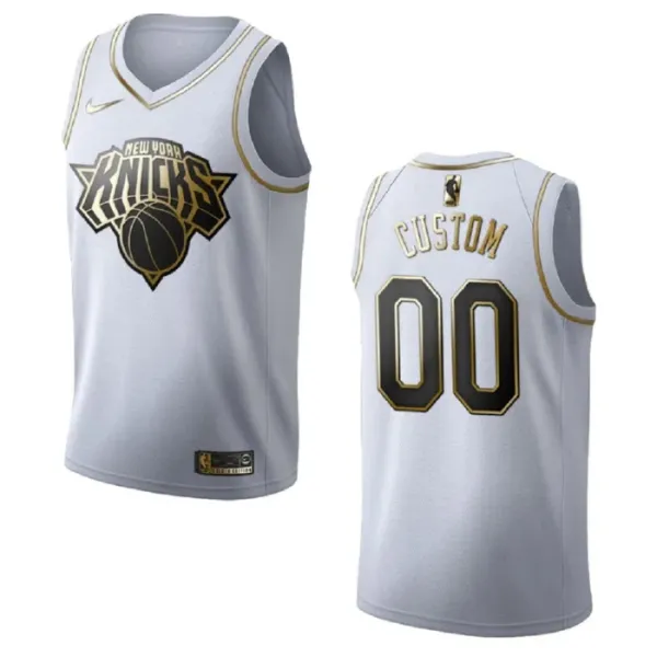 Nike Muški Dres New York Knicks Personalizacija Golden Edition Swingman Bijela Nike Muški Dres New York Knicks Personalizacija Golden Edition Swingman Bijela