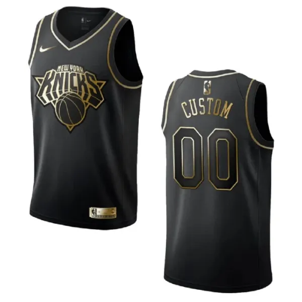 Nike Muški Dres New York Knicks Personalizacija Golden Edition Swingman Crna Nike Muški Dres New York Knicks Personalizacija Golden Edition Swingman Crna