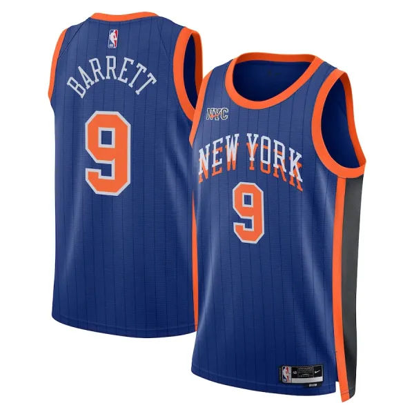 Nike Muški Dres New York Knicks RJ Barrett City Edition 2023/24 Swingman Plava Nike Muški Dres New York Knicks RJ Barrett City Edition 2023/24 Swingman Plava