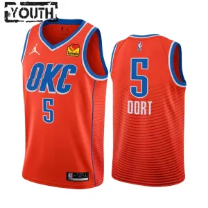 Dječji Dres Oklahoma City Thunder Luguentz Dort 5 Jordan Statement Edition 2022/23 Swingman NarančAsto