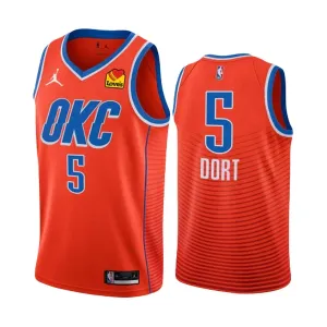 Muški Dres Oklahoma City Thunder Luguentz Dort 5 Jordan Statement Edition 2022/23 Swingman NarančAsto