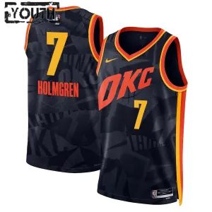 Nike Dječji Dres Oklahoma City Thunder Chet Holmgren City Edition 2023/24 Swingman Crna