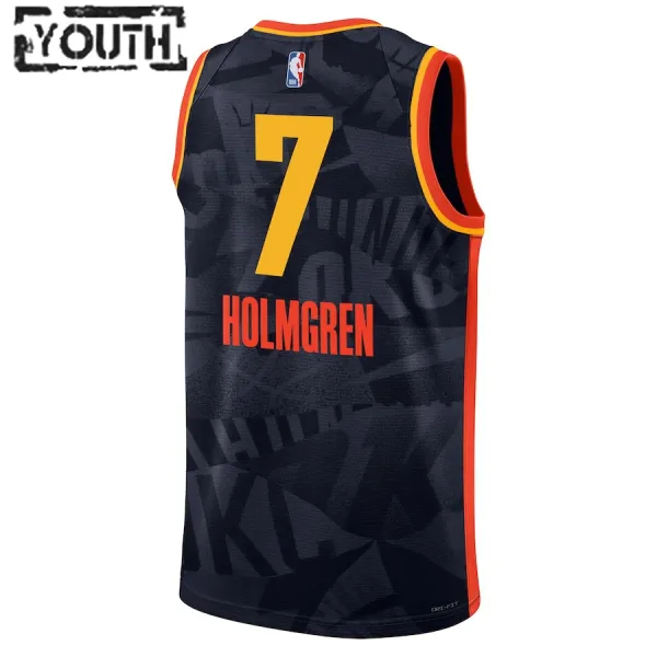 Nike Dječji Dres Oklahoma City Thunder Chet Holmgren City Edition 2023/24 Swingman Crna