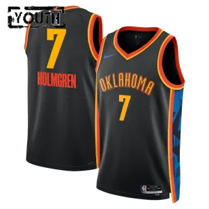 Nike Dječji Dres Oklahoma City Thunder Chet Holmgren City Edition 2024/25 Swingman Crna