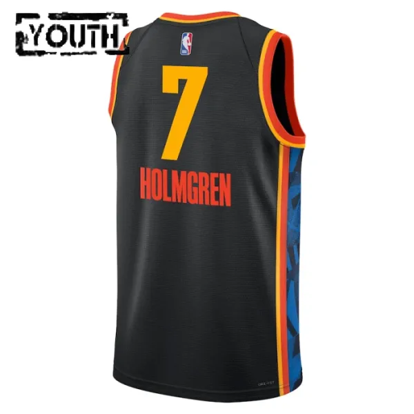 Nike Dječji Dres Oklahoma City Thunder Chet Holmgren City Edition 2024/25 Swingman Crna