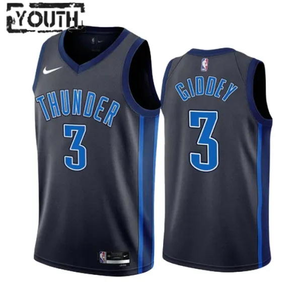 Nike Dječji Dres Oklahoma City Thunder Josh Giddey 3 City Edition 2022/23 Swingman Crna Nike Dječji Dres Oklahoma City Thunder Josh Giddey 3 City Edition 2022/23 Swingman Crna