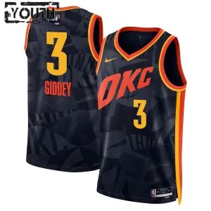 Nike Dječji Dres Oklahoma City Thunder Josh Giddey City Edition 2023/24 Swingman Crna