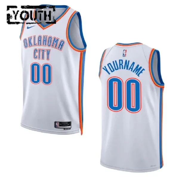 Nike Dječji Dres Oklahoma City Thunder Personalizacija Association Edition 2022/23 Swingman Bijela