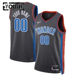 Nike Dječji Dres Oklahoma City Thunder Personalizacija City Edition 2022/23 Swingman Crna