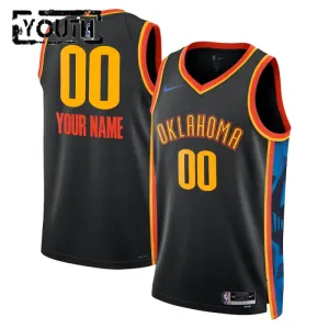Nike Dječji Dres Oklahoma City Thunder Personalizacija City Edition 2024/25 Swingman Crna