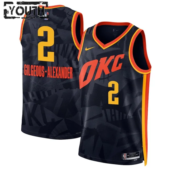 Nike Dječji Dres Oklahoma City Thunder Shai Gilgeous Alexander City Edition 2023/24 Swingman Crna Nike Dječji Dres Oklahoma City Thunder Shai Gilgeous Alexander City Edition 2023/24 Swingman Crna