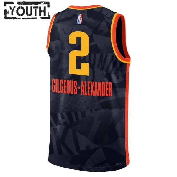 Nike Dječji Dres Oklahoma City Thunder Shai Gilgeous Alexander City Edition 2023/24 Swingman Crna