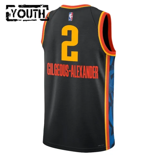 Nike Dječji Dres Oklahoma City Thunder Shai Gilgeous Alexander City Edition 2024/25 Swingman Crna