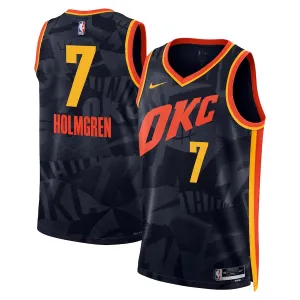 Nike Muški Dres Oklahoma City Thunder Chet Holmgren City Edition 2023/24 Swingman Crna