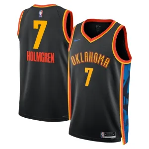 Nike Muški Dres Oklahoma City Thunder Chet Holmgren City Edition 2024/25 Swingman Crna