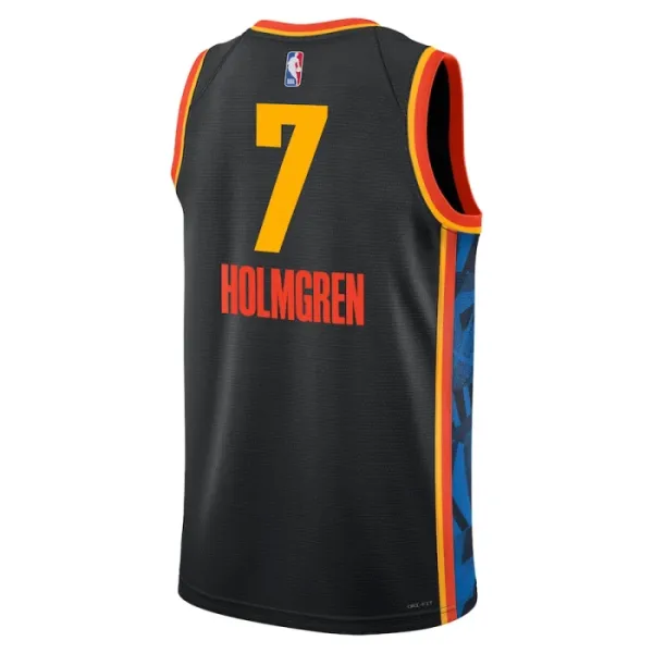 Nike Muški Dres Oklahoma City Thunder Chet Holmgren City Edition 2024/25 Swingman Crna
