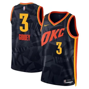 Nike Muški Dres Oklahoma City Thunder Josh Giddey City Edition 2023/24 Swingman Crna