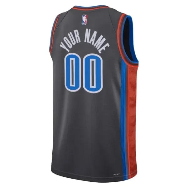 Nike Muški Dres Oklahoma City Thunder Personalizacija City Edition 2022/23 Swingman Crna