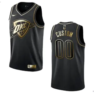 Nike Muški Dres Oklahoma City Thunder Personalizacija Golden Edition Swingman Crna