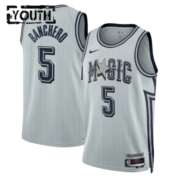 Nike Dječji Dres Orlando Magic Paolo Banchero City Edition 2024/25 Swingman Sivo Nike Dječji Dres Orlando Magic Paolo Banchero City Edition 2024/25 Swingman Sivo