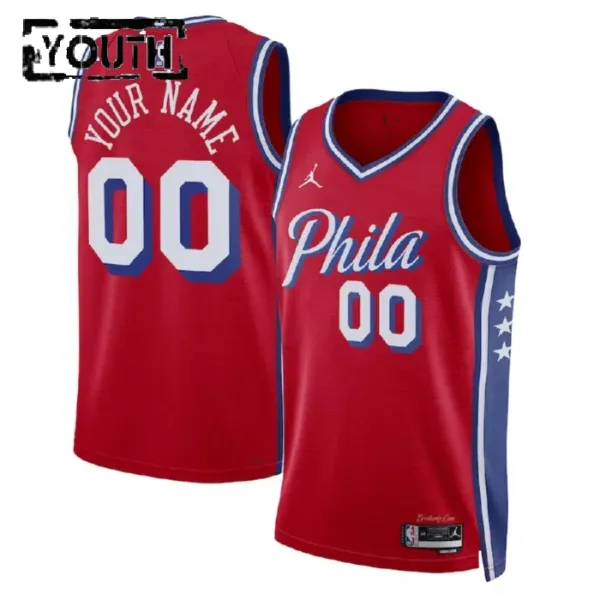 Dječji Dres Philadelphia 76ers Jordan Personalizacija Statement Edition Swingman Crvena Dječji Dres Philadelphia 76ers Jordan Personalizacija Statement Edition Swingman Crvena