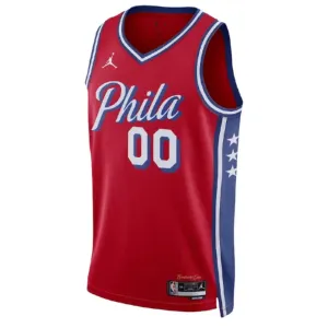 Muški Dres Philadelphia 76ers Jordan Personalizacija Statement Edition Swingman Crvena