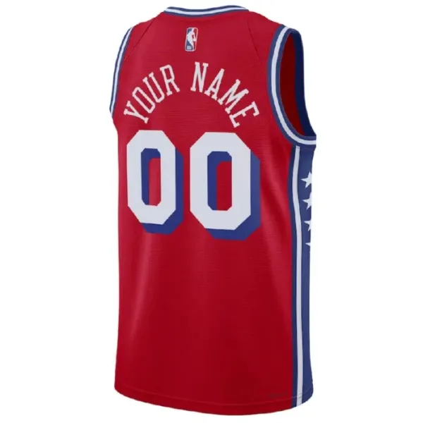 Muški Dres Philadelphia 76ers Jordan Personalizacija Statement Edition Swingman Crvena