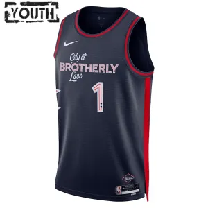 Nike Dječji Dres Philadelphia 76ers James Harden City Edition 2023/24 Swingman Navy