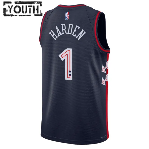Nike Dječji Dres Philadelphia 76ers James Harden City Edition 2023/24 Swingman Navy
