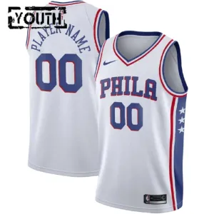 Nike Dječji Dres Philadelphia 76ers Personalizacija Association Edition Swingman Bijela