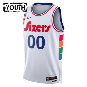 Nike Dječji Dres Philadelphia 76ers Personalizacija City Edition 2024/25 Swingman Bijela