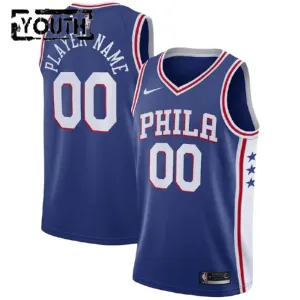 Nike Dječji Dres Philadelphia 76ers Personalizacija Icon Edition Swingman Plava