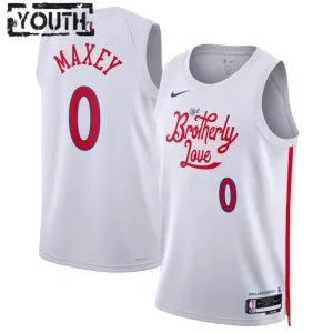 Nike Dječji Dres Philadelphia 76ers Tyrese Maxey 0 City Edition 2022/23 Swingman Bijela