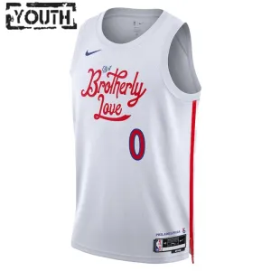 Nike Dječji Dres Philadelphia 76ers Tyrese Maxey 0 City Edition 2022/23 Swingman Bijela