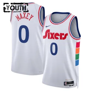 Nike Dječji Dres Philadelphia 76ers Tyrese Maxey City Edition 2024/25 Swingman Bijela