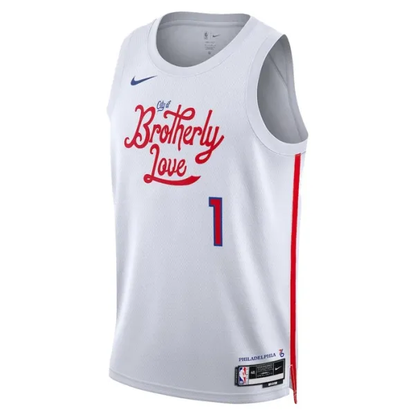 Nike Muški Dres Philadelphia 76ers James Harden 1 City Edition 2022/23 Swingman Bijela