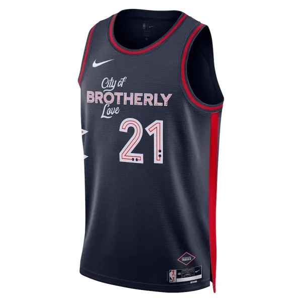 Nike Muški Dres Philadelphia 76ers Joel Embiid City Edition 2023/24 Swingman Navy
